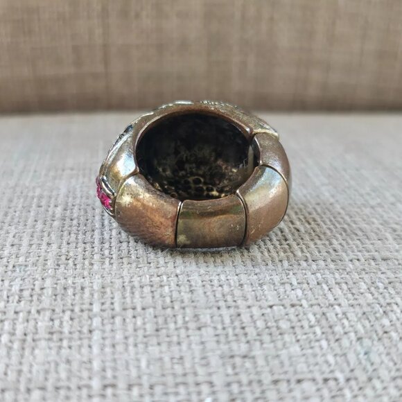 Women Ring Blue/Pink Crystals Accent Fashion Jewelry Size adjustable - Picture 7 of 12